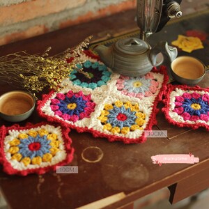 Crochet Northern Europe Coaster Minimalist Coasters Minimalist Teapot Mat