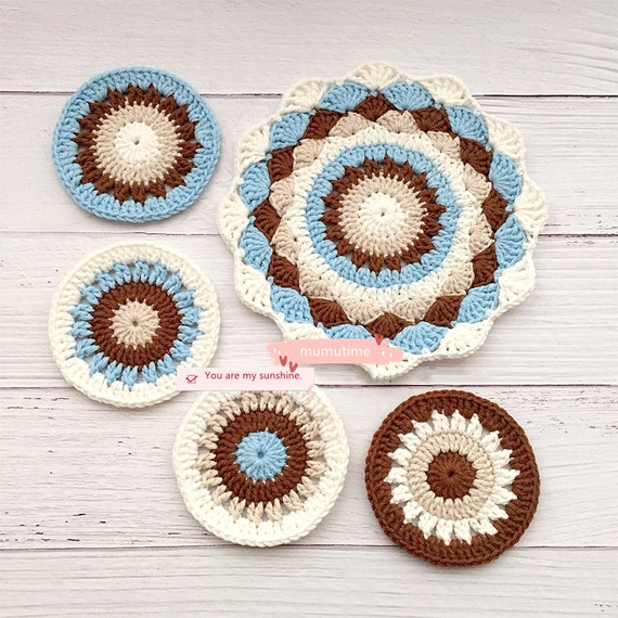 Crochet Northern Europe Coaster Minimalist Coasters Minimalist Teapot Mat