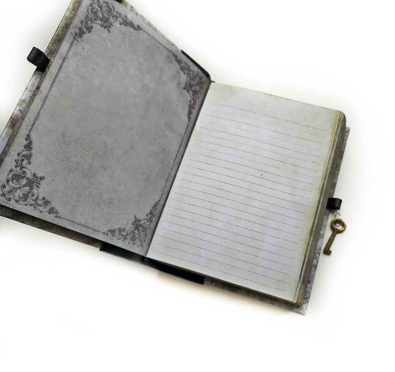 Gothic diary with lock Custom notebook Lined Journal Etsy