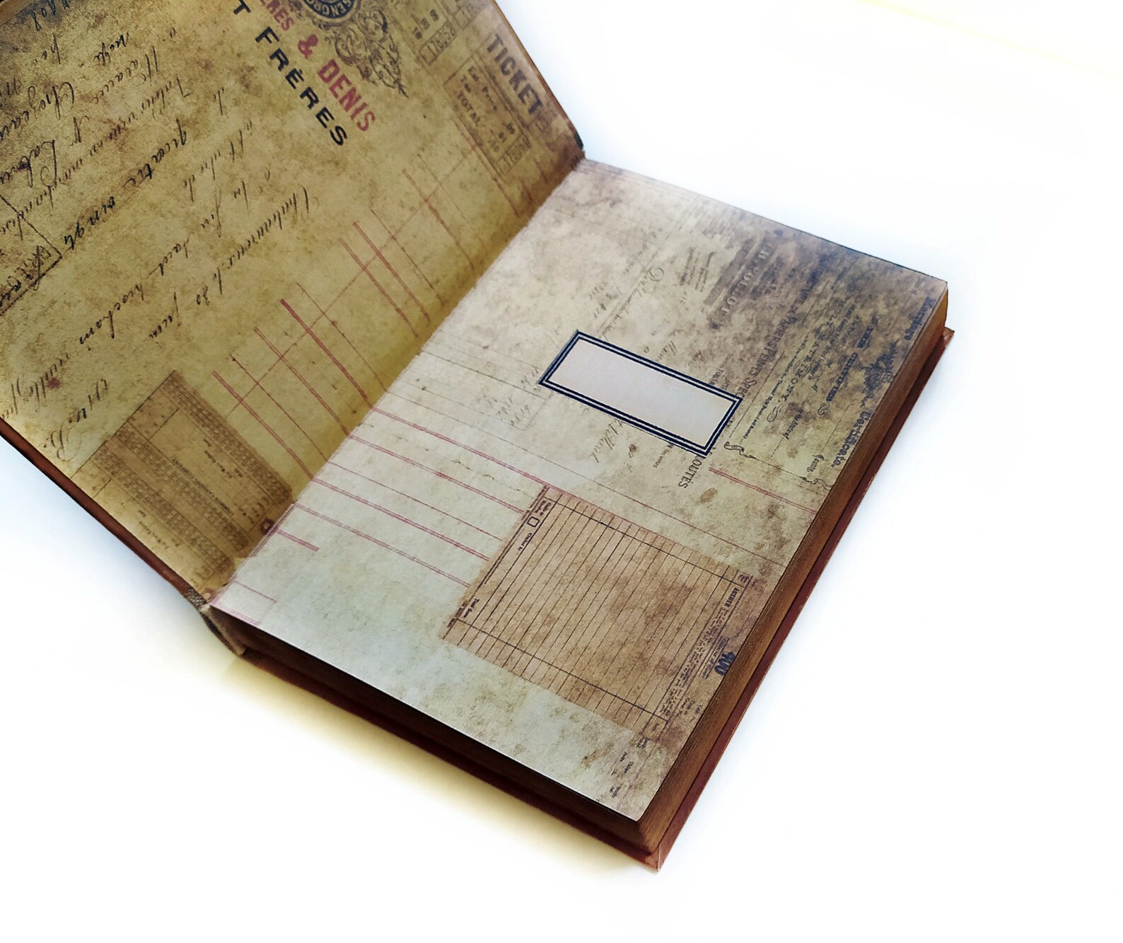 Vintage Lined Journal A5 200 sheets Custom notebook Old Book Etsy