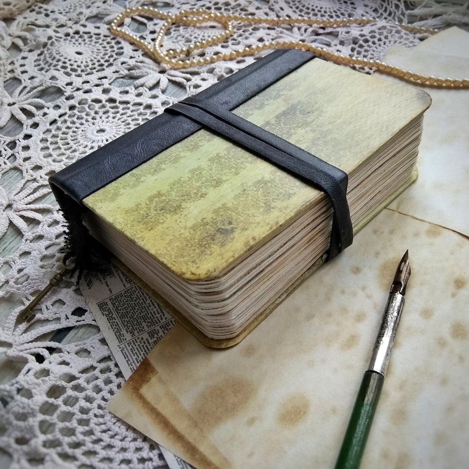 Victorian diary A6 210 sheets Vintage handmade notebook Etsy