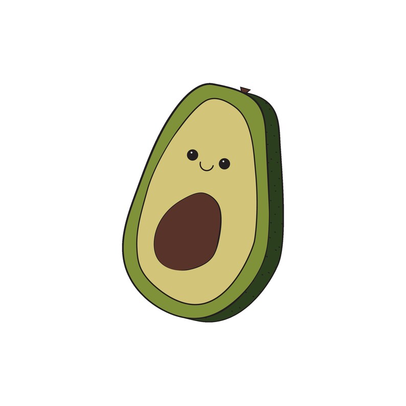 Стикеры авокадо рисовать