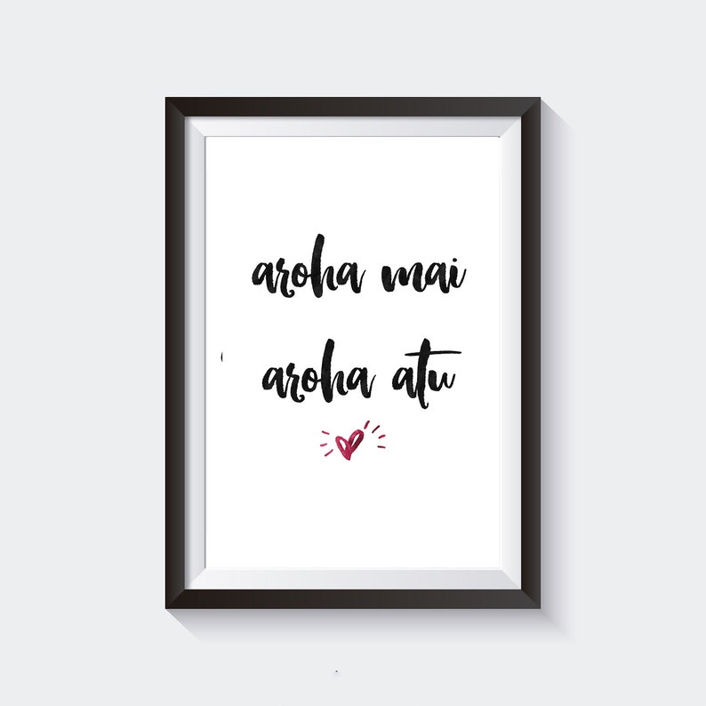 AROHA Mai AROHA Atu Maori Art Print Etsy New Zealand