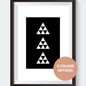 Toru (Dark) - Māori Wall Art - New Zealand Art - Digital Print