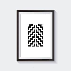 Poutama - Tukutuku - Digital Print - Māori Wall Art - New Zealand Art - Printable