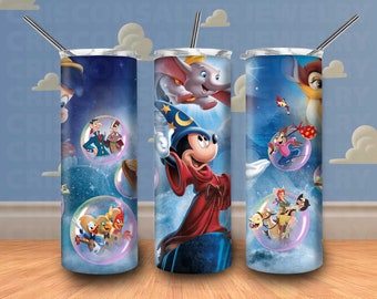 Ddisney Magical Mickey Mouse Fantasia 20oz Skinny Tumbler Sublimation Cartoon Minnie Donald Pooh Ddisney Tumbler Gift For Ddisney Lovers