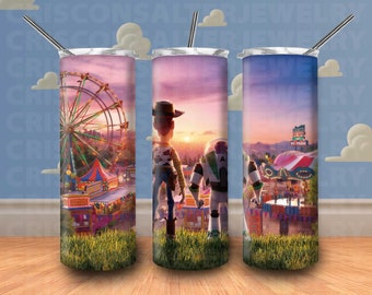 Ddisney Ppixar Ttoy Sstory 20oz Skinny Tumbler Sublimation Woody Buzzz Llightyear Ppixar Cartoon Ttoy Sstory Tumbler Gift For Ddisney Lovers