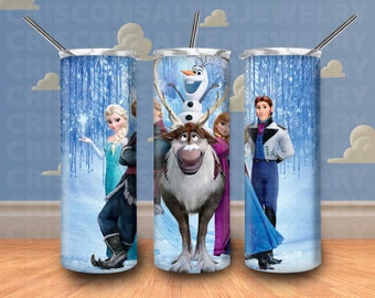 Ddisney Princess Frozen  20oz Skinny Tumbler Sublimation Cartoon Frozen Tumbler Elsa Tumbler Ddisney Tumbler Ddisney Gift For Ddisney Lovers