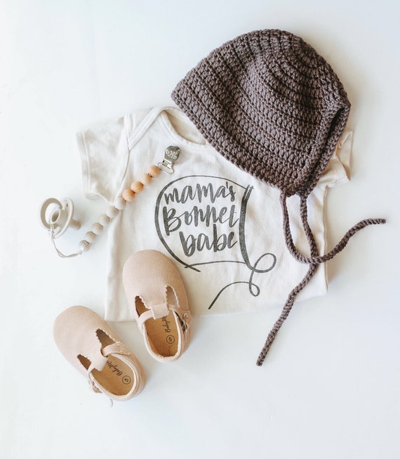 Handmade Crochet 100/% Merino Baby Shower Vintage Bonnet Hat Beanie Photo Prop