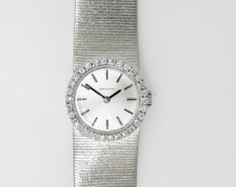 Zenith diamond set, 18ct white gold case