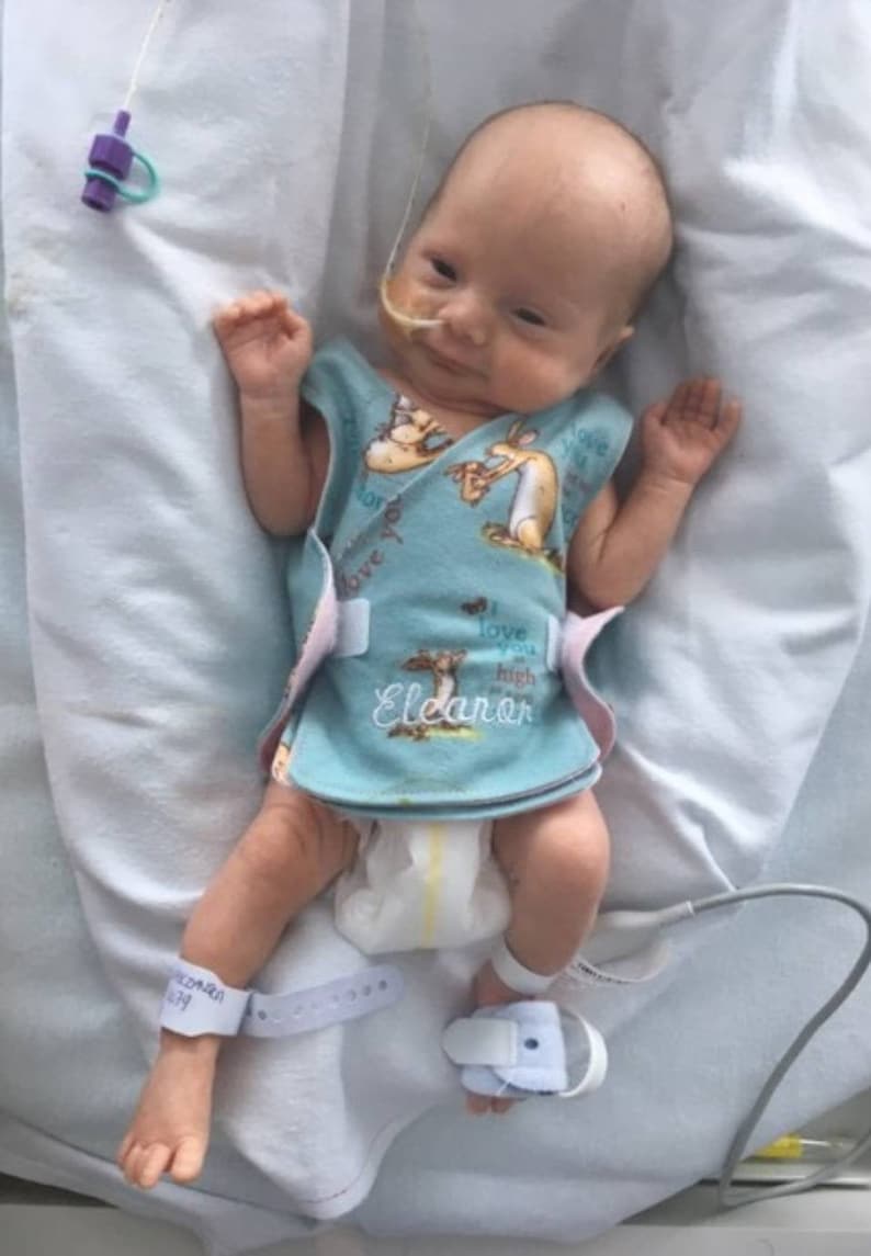 Personalized NICU Incubator vest Micro preemie baby boy Etsy