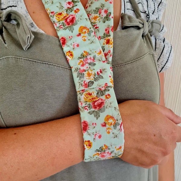 Personalized Broken Arm sling Collar n Cuff Adult and child sizes fracture support sprain injury medical flower fabric Custom made by hand