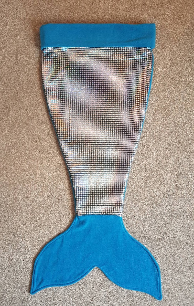 Personalised Mermaid Tail Blanket Turquoise Sparkle Sequins Etsy UK