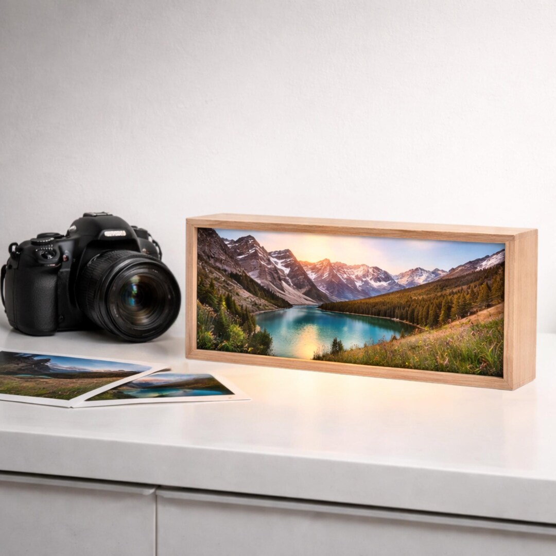 Personalized Photo Lightbox 40x20cm – Panoramic LED Light Frame ...