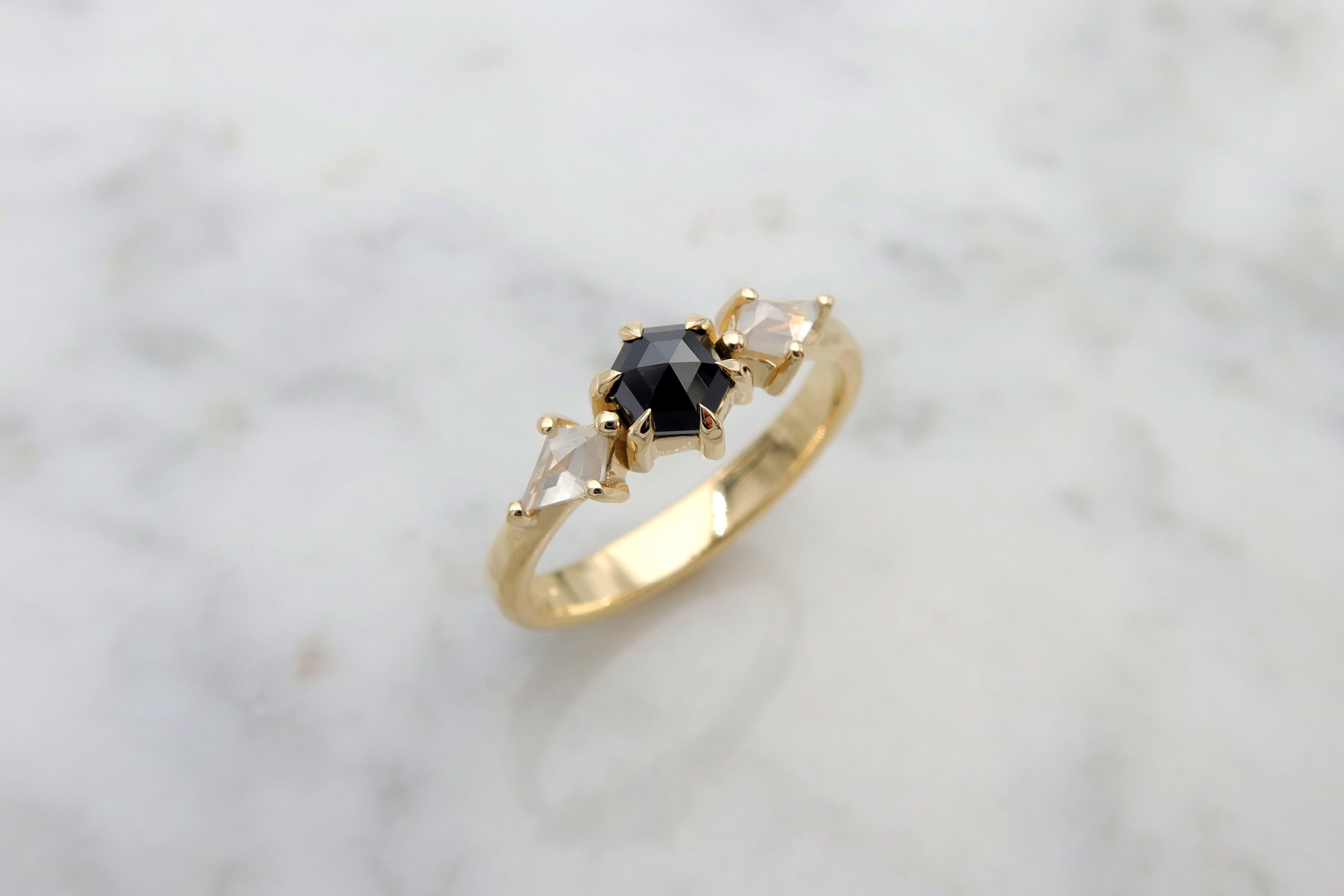 Gold cluster deals diamond ring