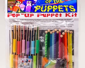 Kit de marionnettes pop-up ~ La planète des marionnettes ~ Pour 12 marionnettes