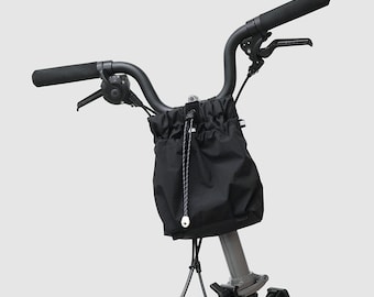 Hangang Pocket M Black | Bike Saddle Bag & Handlebar Pouch | Glow in the Dark Bike Bag | Waterproof Nylon | Handmade in Seoul