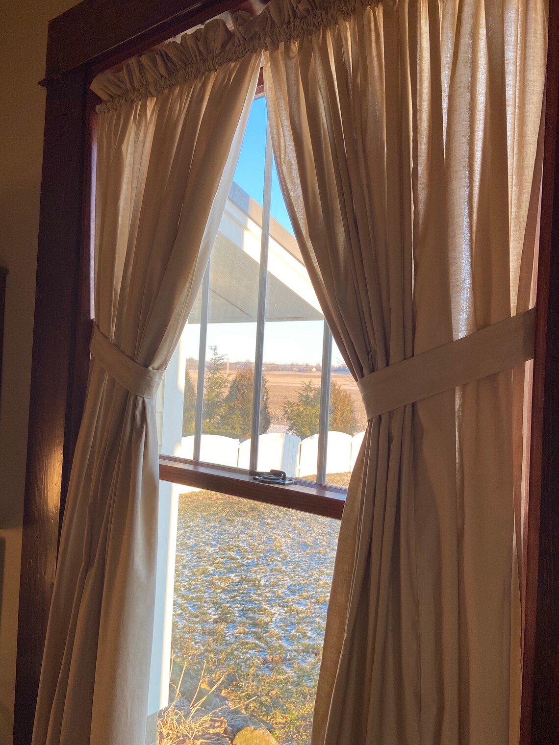 Natural Muslin Curtains Etsy