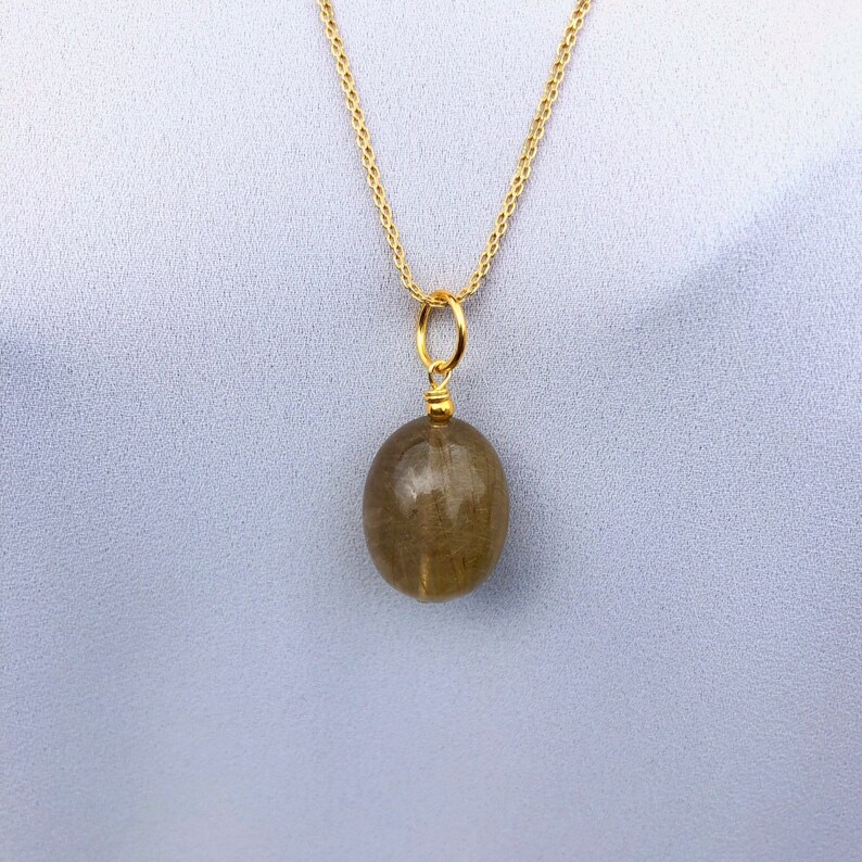 Smokey Rutile quartz gold Choker.