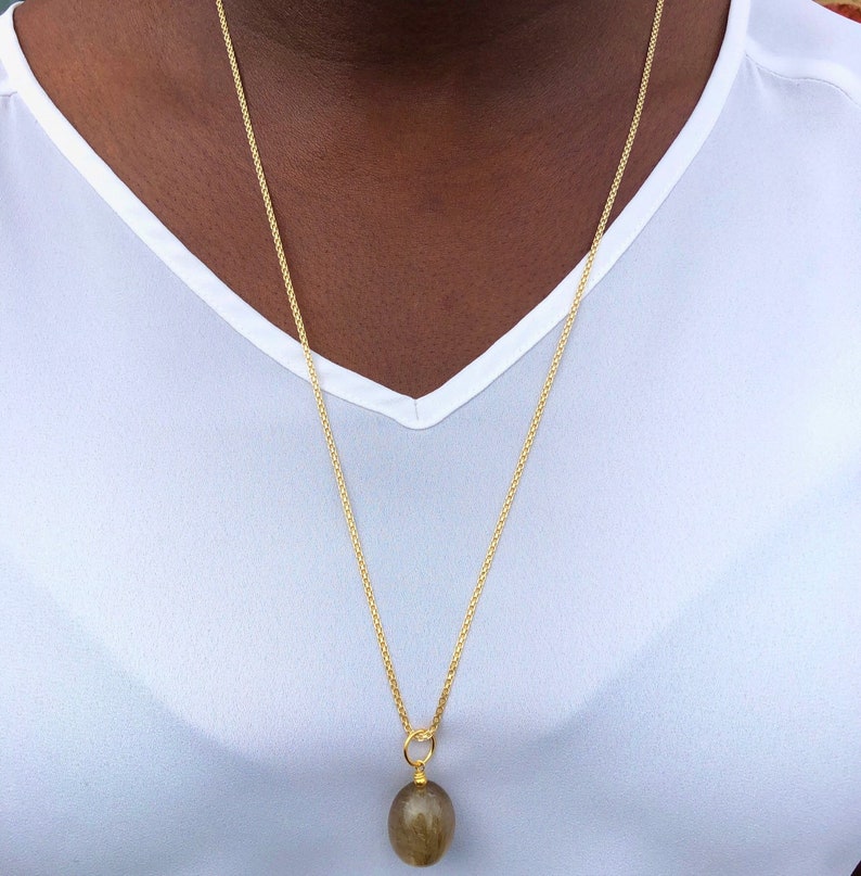Smokey Rutile quartz gold Choker.