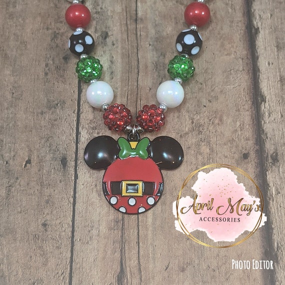 Christmas Holiday Chunky Bubblegum Necklace