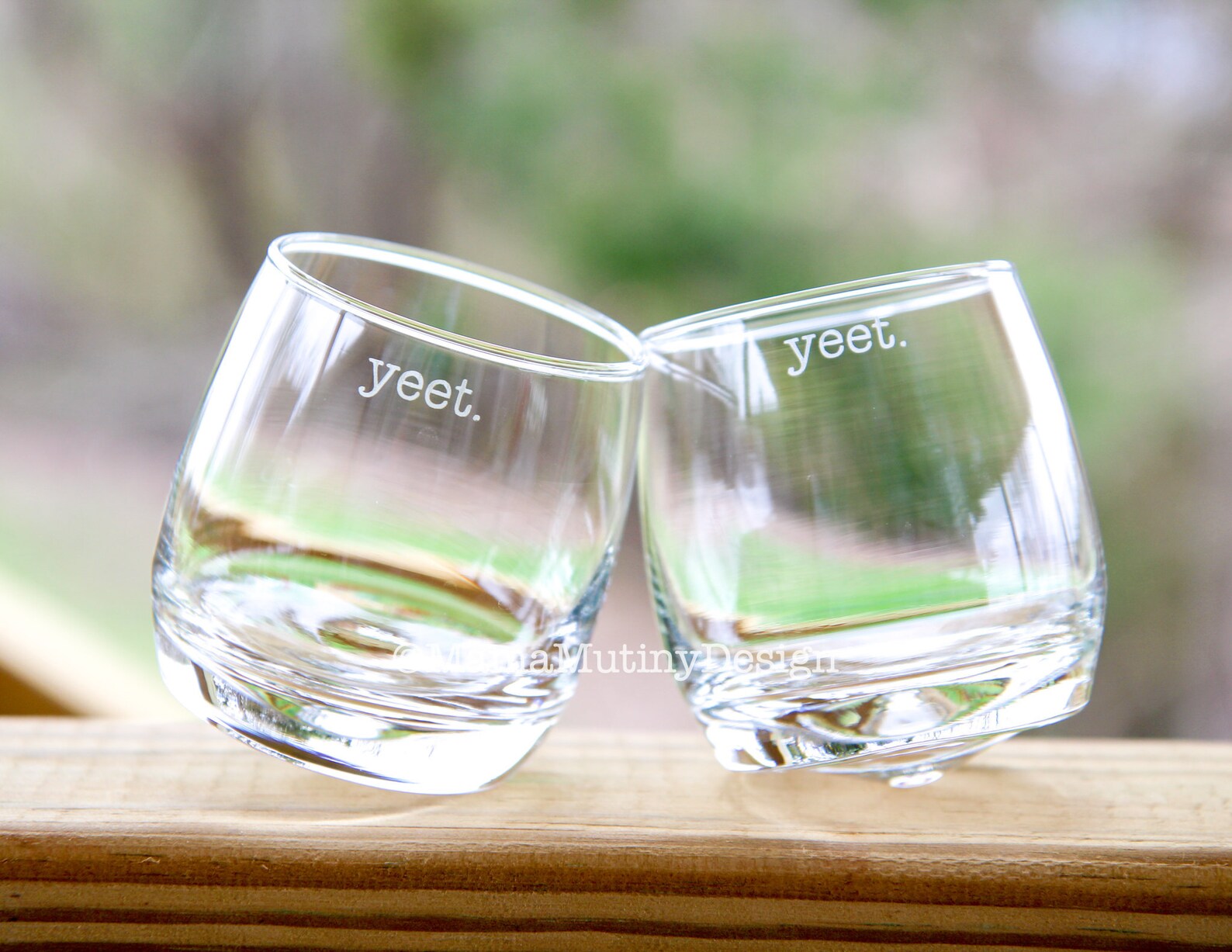 Subtle Yeet Set of 2 Whiskey Glasses / Funny Whiskey Glass / Etsy