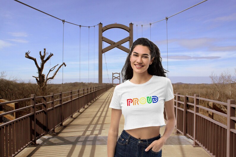 Proud Organic Crop Top Gay Pride Pride Belly Shirt Festival Shirt Pride Parade
