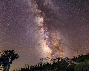 Night Sky Print Photo | Milky Way Print Photo | Starry Wall Decor | Space Decor | Astronomy Decor | Sky Stars Art | Outdoor Night Decor