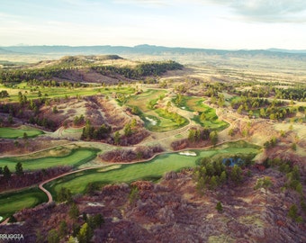 Aerial Golf Course Print | Aerial Photo | Golf Course Photo | Castle Pines | Masculine Decor | Golf Decor | Sports Decor | Fairway Green