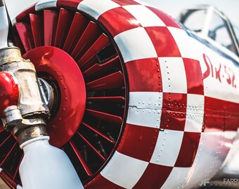 Aviation Print Photo | Airplane Print Photo | Red Wall Decor | Military Decor | Historical Decor | Transportation Art | Masculine Decor