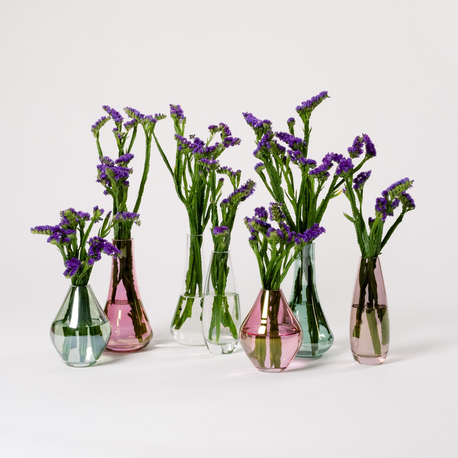 Green Glass Stem Vase Etsy