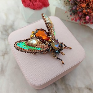 Beaded Cicada brooch pin Beetle brooch pin Fly brooch pin Embroidered brooch Insect brooch Statement jewelry Unique jewelry Bug brooch pin