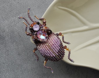 Beetle brooch: Insect accessories, Unique Nature jewelry, Bug pin