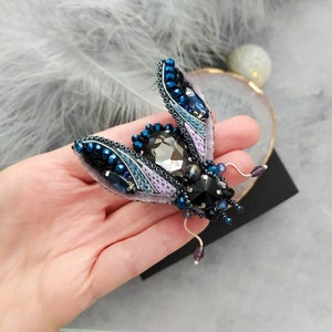 Beaded Cicada brooch pin Beetle brooch pin Fly brooch pin Embroidered brooch Insect brooch Statement jewelry Unique jewelry Bug brooch pin