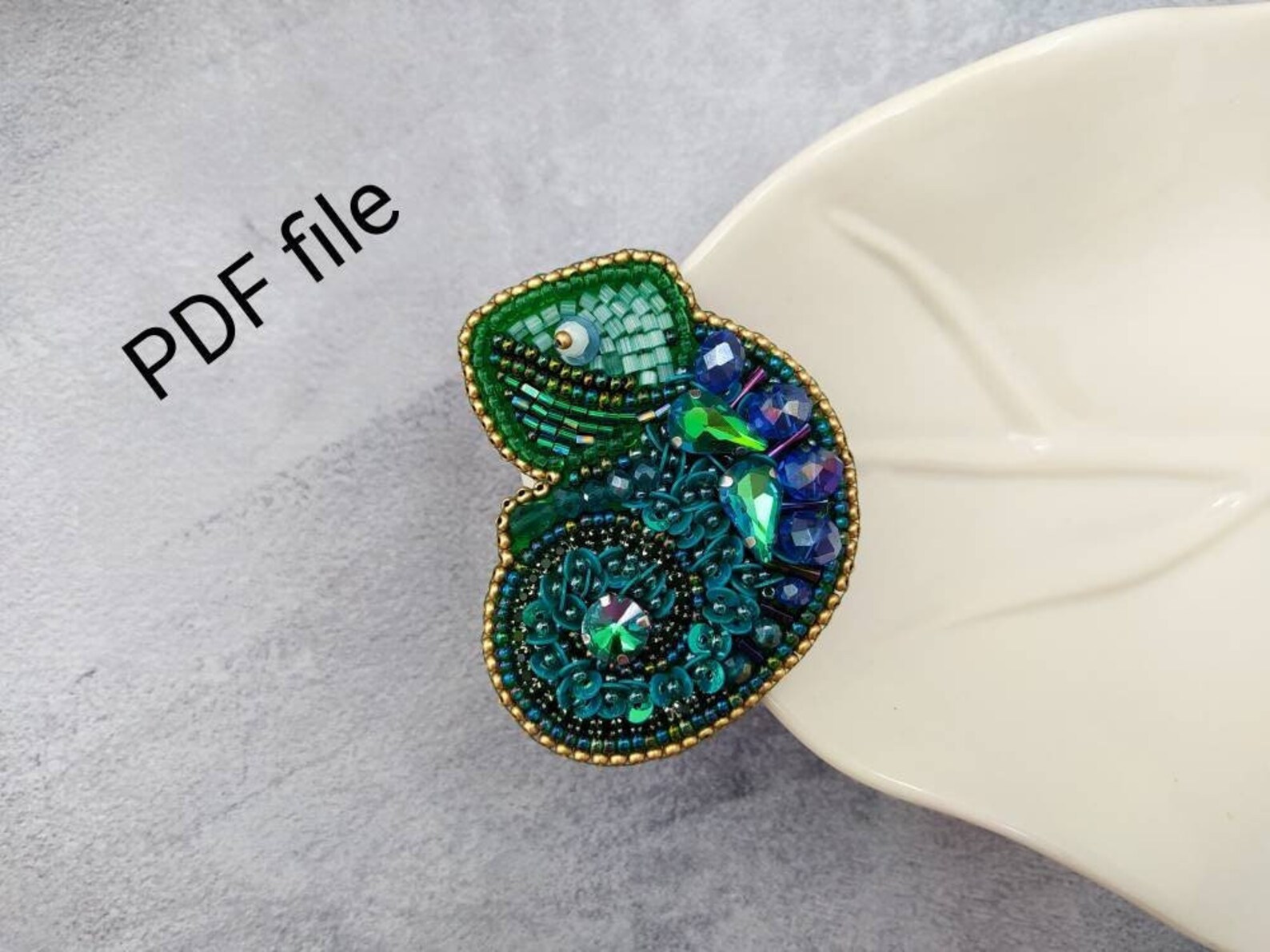 Beading Pattern Tutorial Brooch DIY Brooch Beaded Etsy