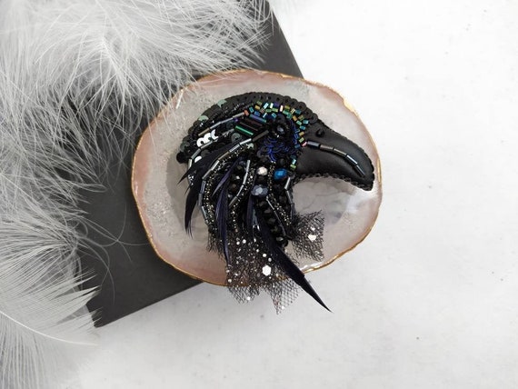 Crow brooch best sale