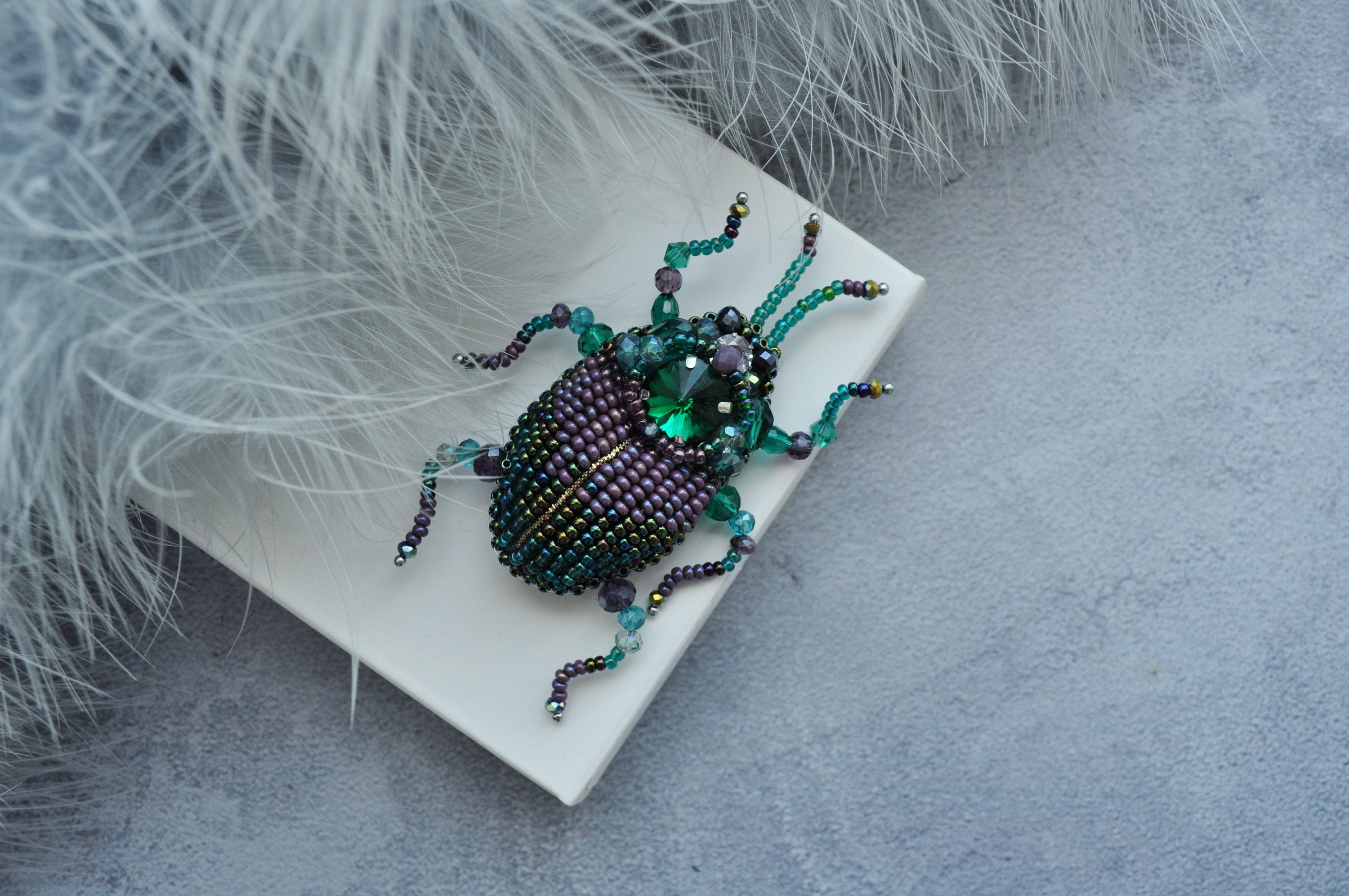 Embroidery beaded brooch Beetle brooch pin jewelry Insect Etsy