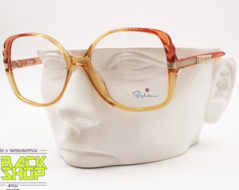 SAPHIRA mod. 4117 Monture de lunettes vintage NOS pour femmes, Optyl rouge-orange, New Old Stock des années 1980
