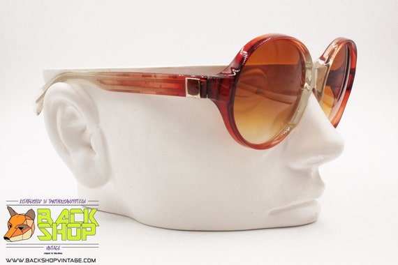LANVIN Sunglasses, round rims Red & Clear, Vintag… - image 7