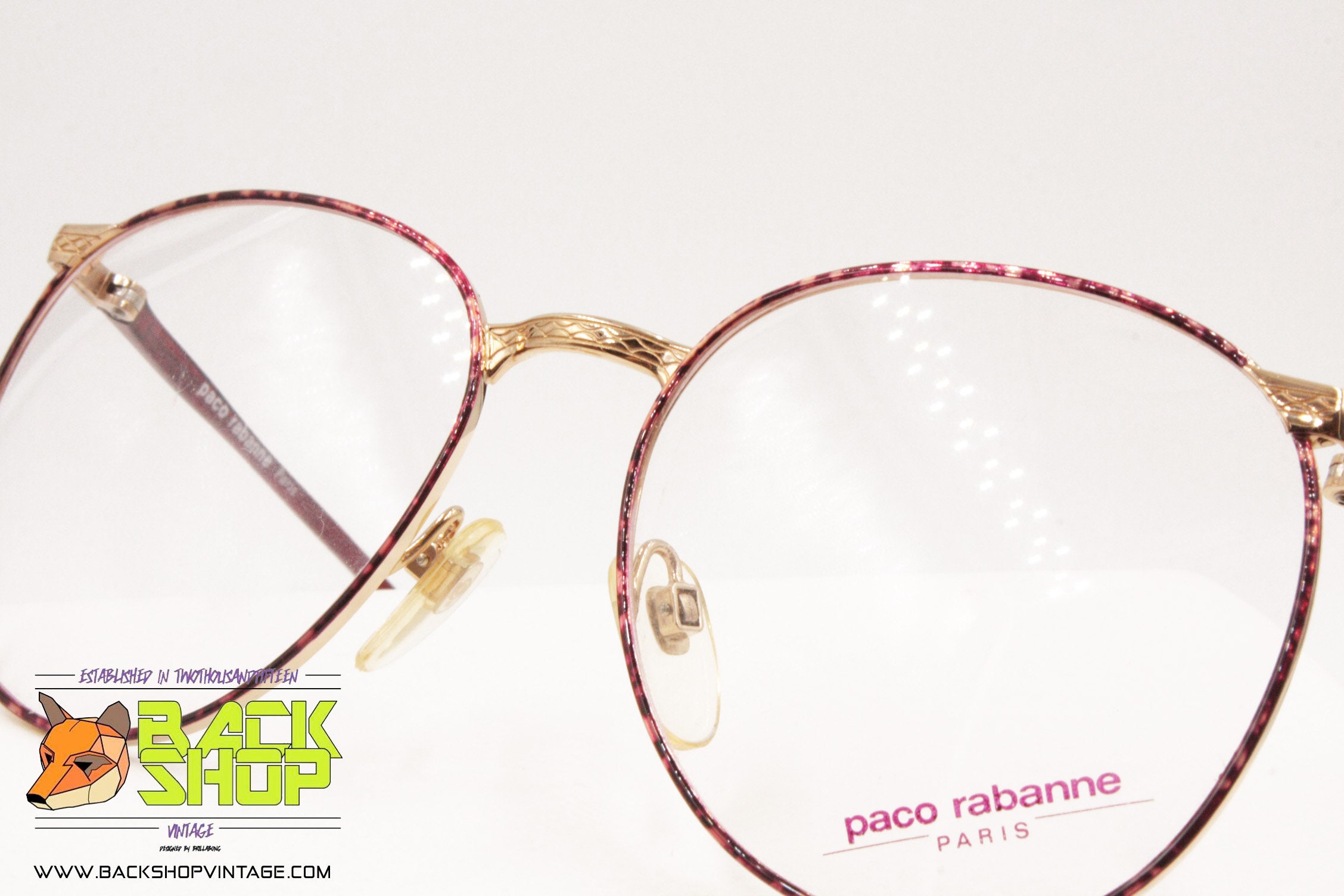 PACO RABANNE Paris Round Oversize Frame Ruby Changing Red & - Etsy UK