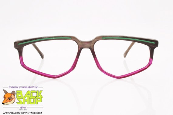 Vintage sunglasses frame 03-709 0017 HARRY/'S MIKADO mod bicolored crazy pop shape New Old Stock 1980s