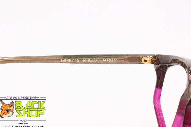 Vintage sunglasses frame 03-709 0017 HARRY/'S MIKADO mod bicolored crazy pop shape New Old Stock 1980s