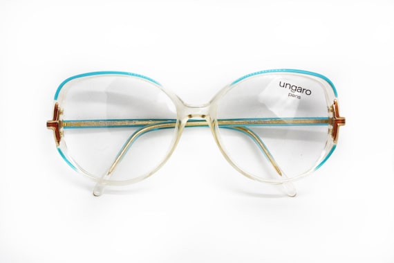 80s UNGARO Paris made in France frame in clear ce… - image 1