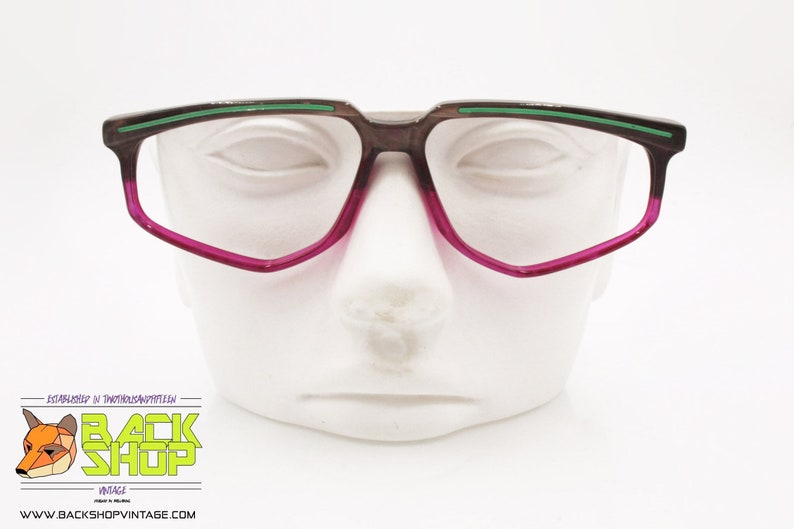 Vintage sunglasses frame 03-709 0017 HARRY/'S MIKADO mod bicolored crazy pop shape New Old Stock 1980s