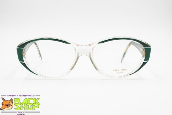 ENRICA MASSEI Gafas de vista cat eye mujer Made in Italy Crear Green New Old Stock Etsy Espana