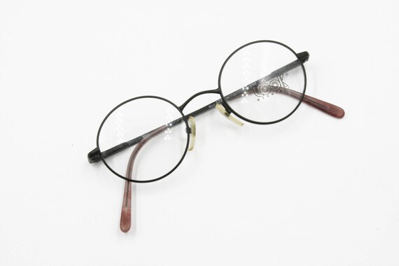 Look occhiali vintage black eyeglass frame round … - image 4