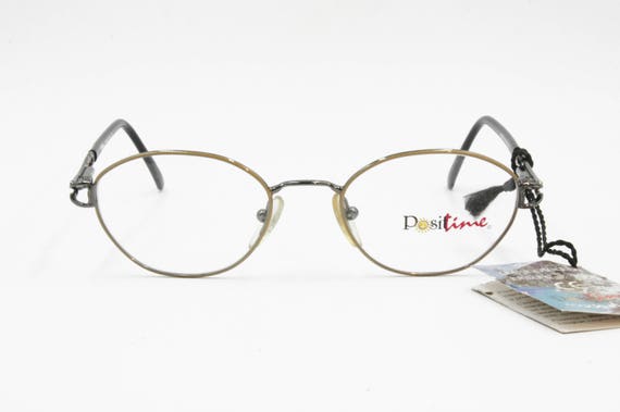 Vintage 1980s POSIT TIME eyeglasses frame oval ey… - image 3