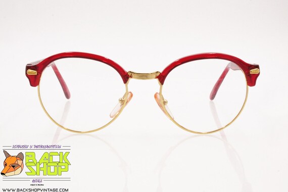 Red Round pantos & Golden eyeglass frame women, V… - image 4