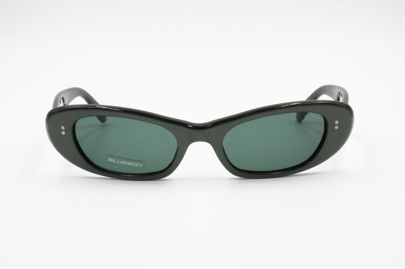 Blue Bay Safilo Vintage extended cat eye green/gray changing shops tone, rockabilly 50s style, NOS 1990s