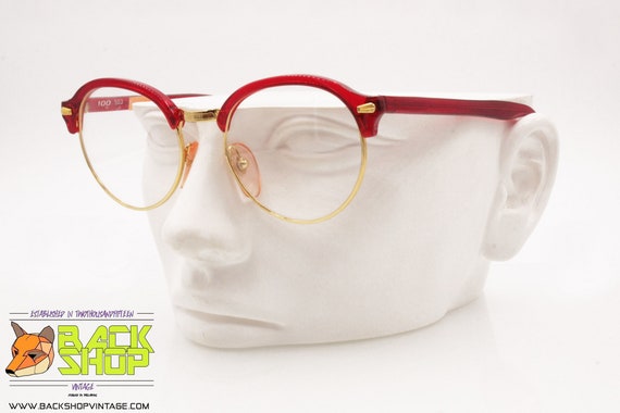 Red Round pantos & Golden eyeglass frame women, V… - image 1